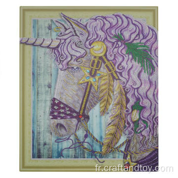 Toile de peinture de diamant licorne